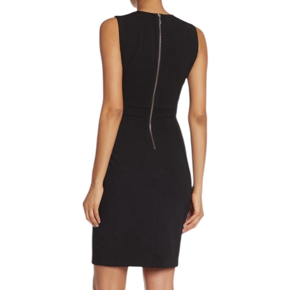 CALVIN KLEIN Classic Sleeveless Black Sheath Dress SZ 10 - Picture 2 of 2